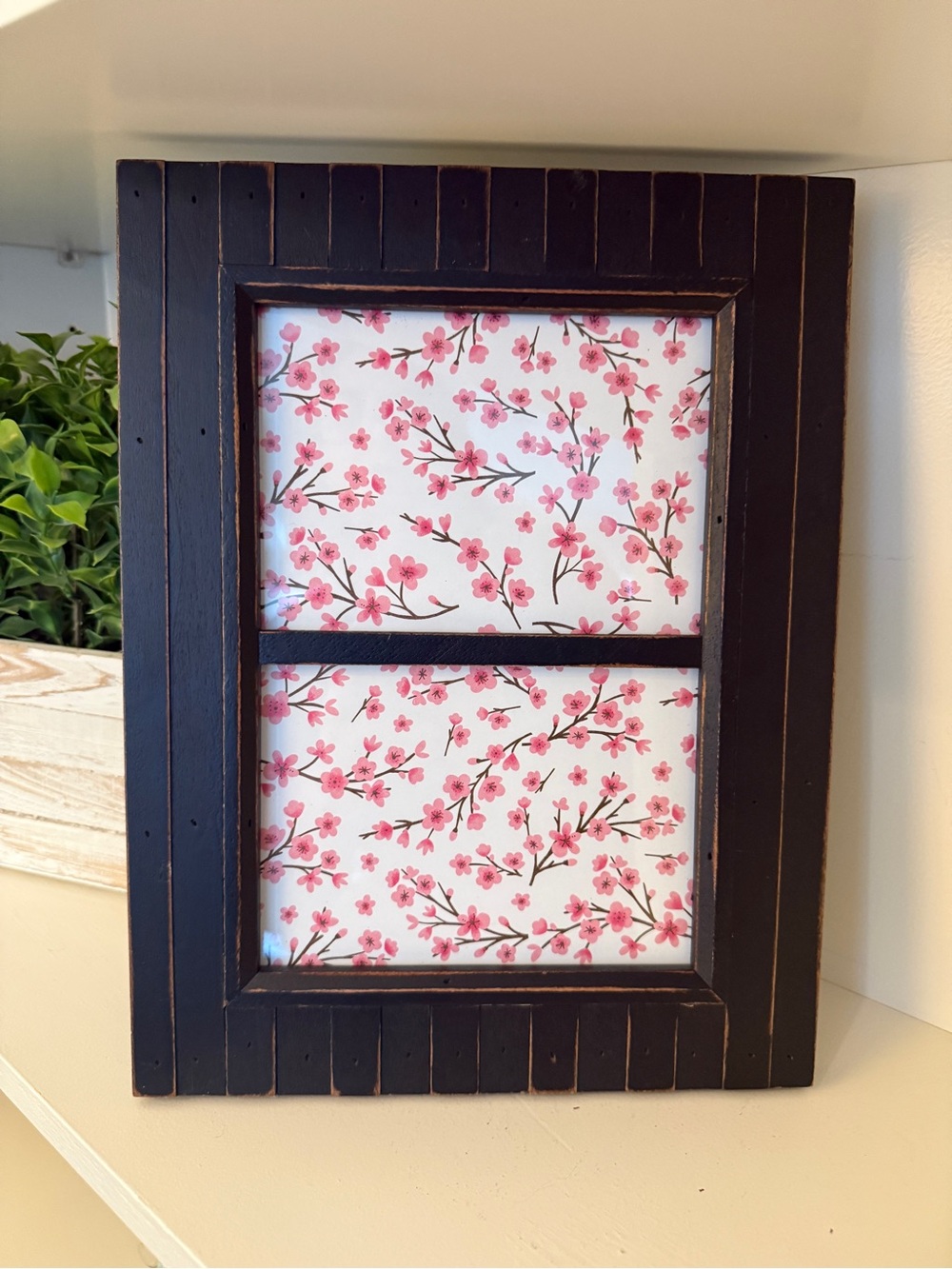 Rustic Black Distressed Wood Picture Frame Farmhouse Cottage Decor